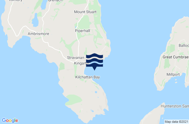Kilchattan Bay Beach, United Kingdom tide times map