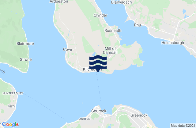 Kilcreggan Bay, United Kingdom tide times map