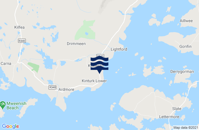 Kilkieran Cove, Ireland tide times map