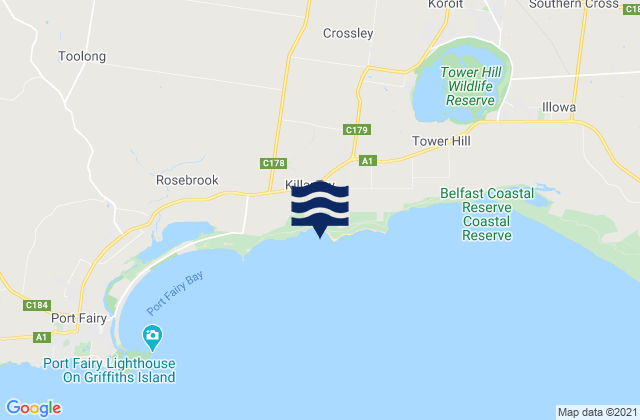 Killarney Beach, Australia tide times map