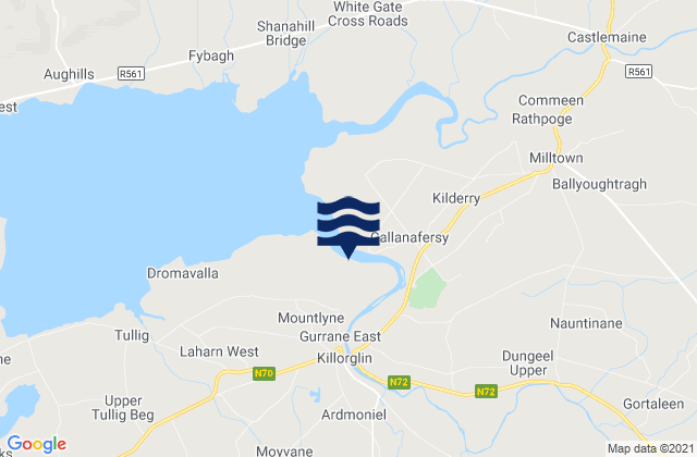 Killorglin, Ireland tide times map