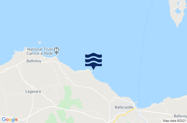 Kinbane Head, United Kingdom tide times map