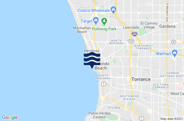 King Harbor Santa Monica Bay, United States tide chart map