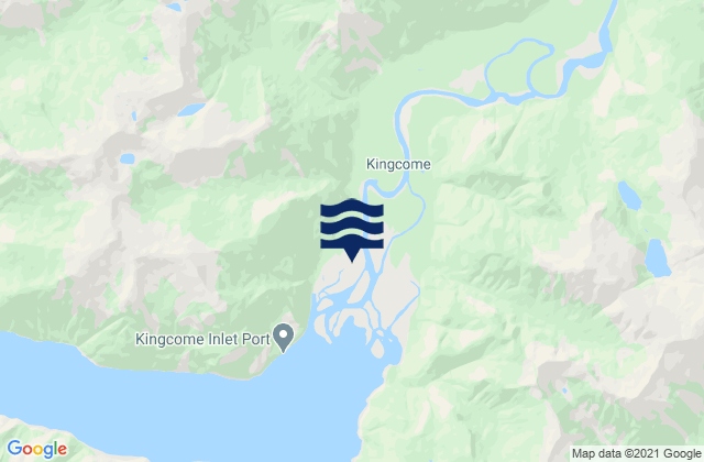 KingCome Inlet, Canada tide times map