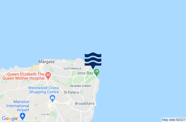 Kingsgate Bay Beach, United Kingdom tide times map