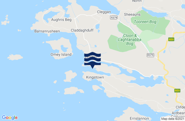 Kingstown Bay, Ireland tide times map
