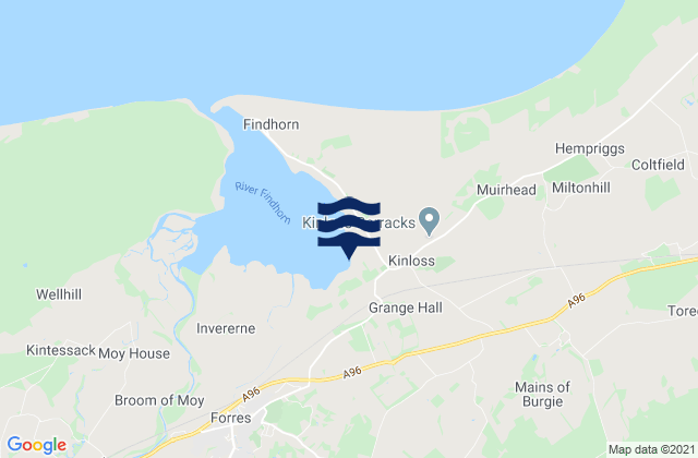 Kinloss, United Kingdom tide times map