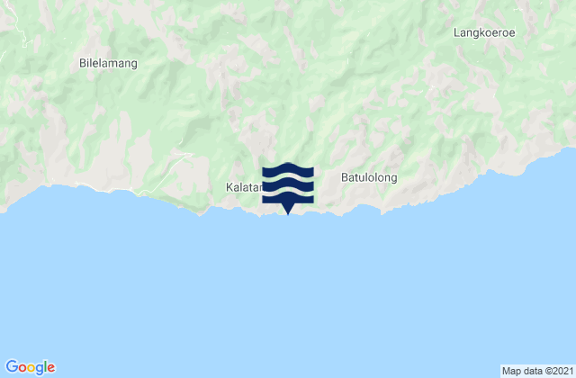 Kiraman, Indonesia tide times map