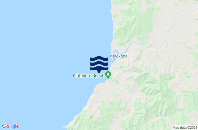 Kiritehere Beach, New Zealand tide times map