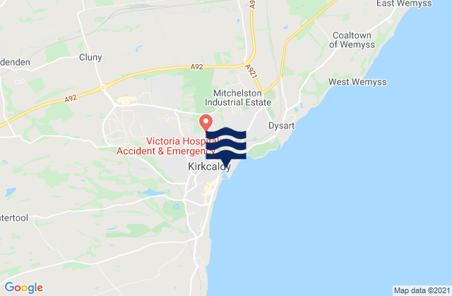 Kirkcaldy Harbour, United Kingdom tide times map