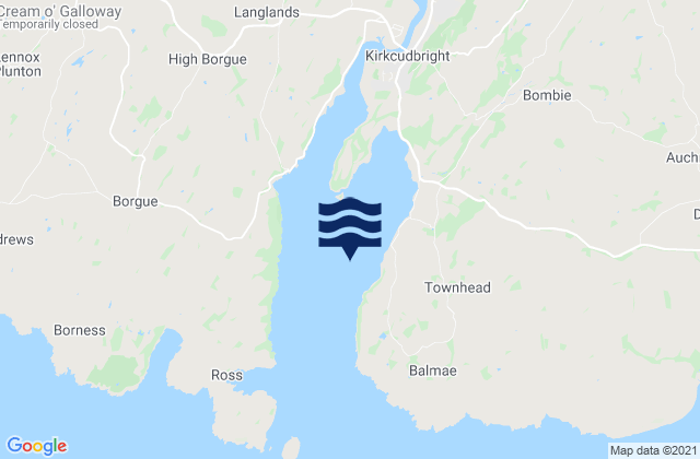 Kirkcudbright Bay, United Kingdom tide times map