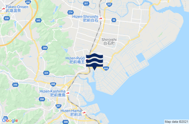 Kishima-gun, Japan tide times map