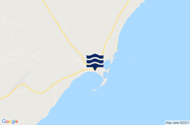 Kismayu, Somalia tide times map