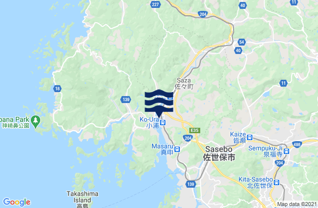 Kitamatsuura-gun, Japan tide times map