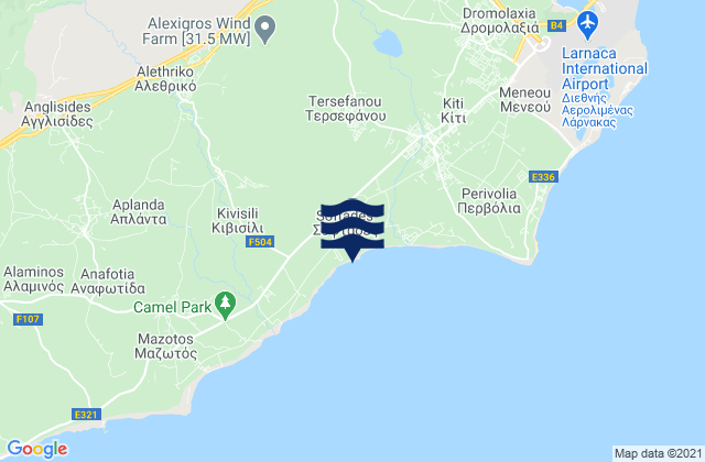 Klavdia, Cyprus tide times map