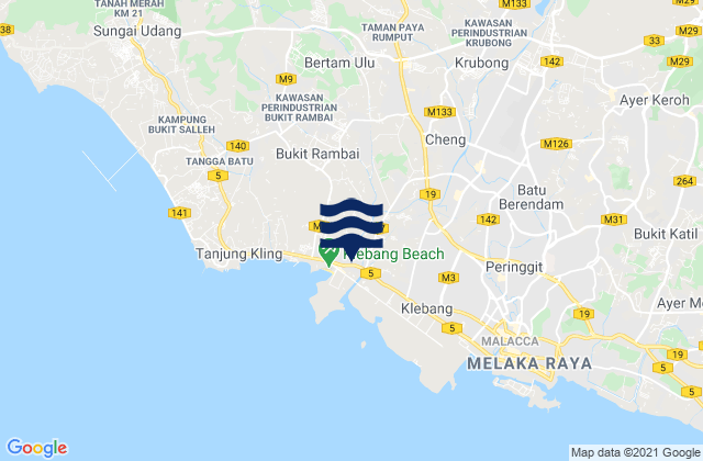 Klebang Besar, Malaysia tide times map