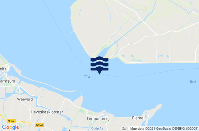 Knock, Netherlands tide times map