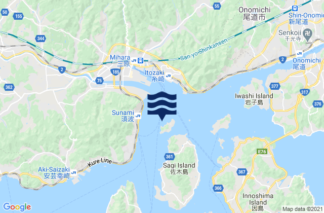 Ko-Sagi Sima, Japan tide times map