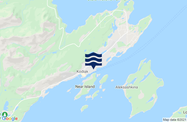 Kodiak Harbor Narrows, United States tide chart map