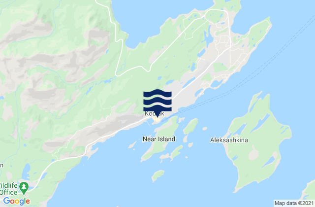 Kodiak, United States tide chart map