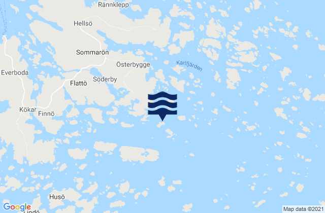 Koekar, Aland Islands tide times map