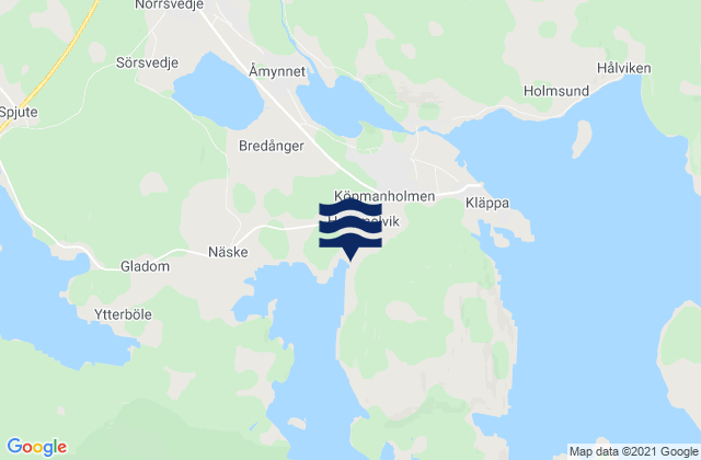 Koepmanholmen, Sweden tide times map