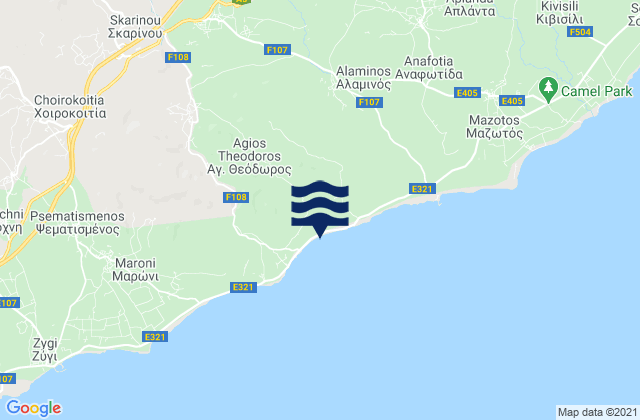 Kofinou, Cyprus tide times map