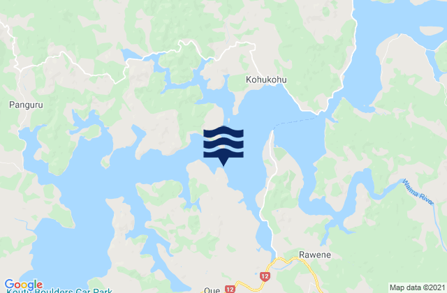 Kohukohu, New Zealand tide times map