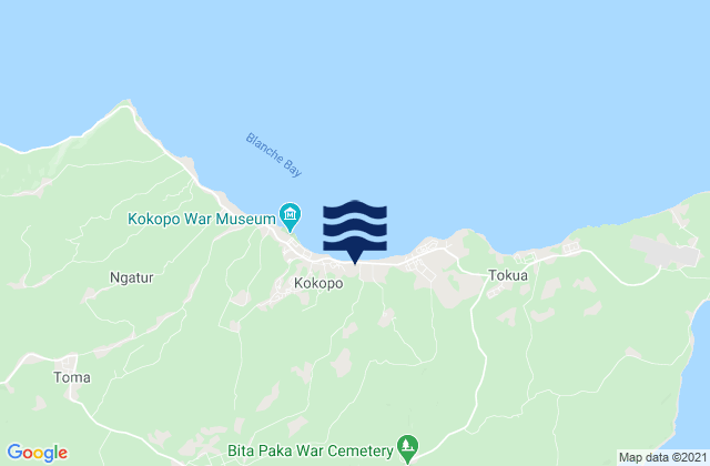 Kokopo, Papua New Guinea tide times map