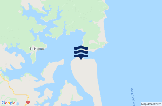 Kokota (The Sandspit), New Zealand tide times map