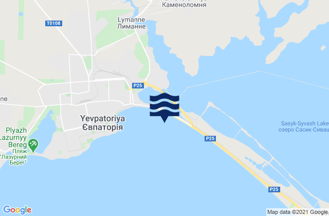 Kol'tsovo, Ukraine tide times map