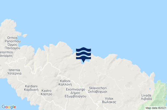 Kolympithra East (Tinos), Greece tide times map