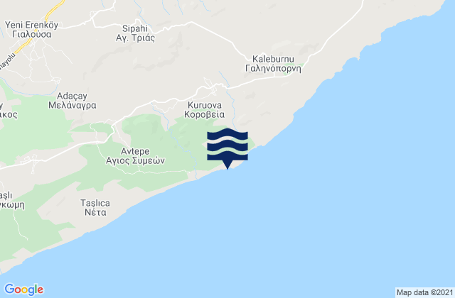 Koroveia, Cyprus tide times map