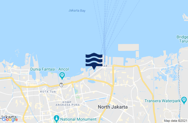 Kota Administrasi Jakarta Utara, Indonesia tide times map