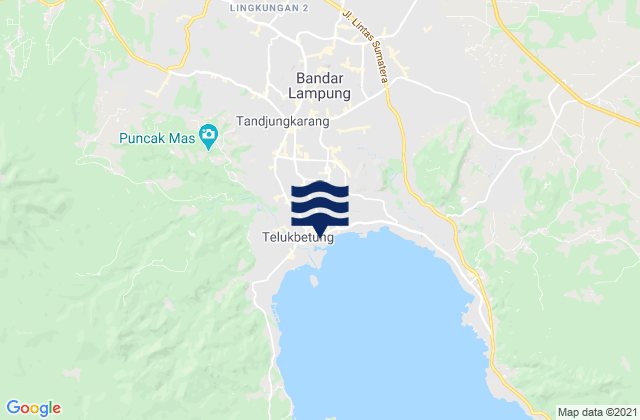 Kota Bandar Lampung, Indonesia tide times map