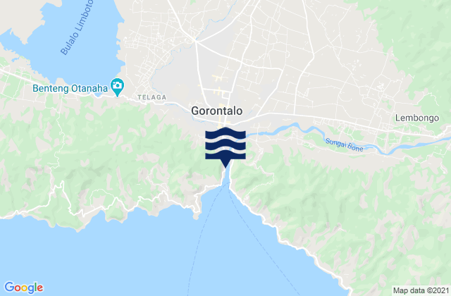 Kota Gorontalo, Indonesia tide times map
