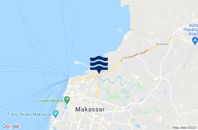 Kota Makassar, Indonesia tide times map
