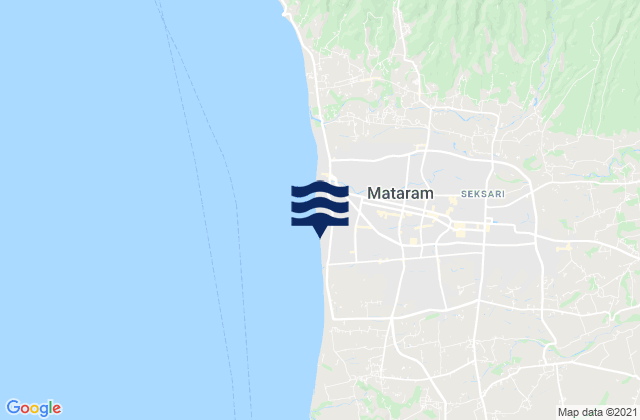 Kota Mataram, Indonesia tide times map
