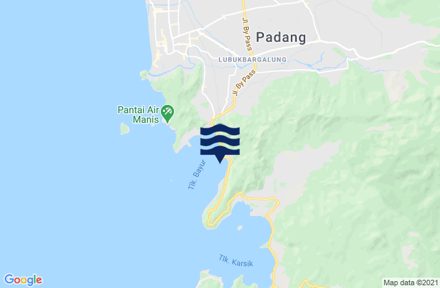 Kota Padang, Indonesia tide times map