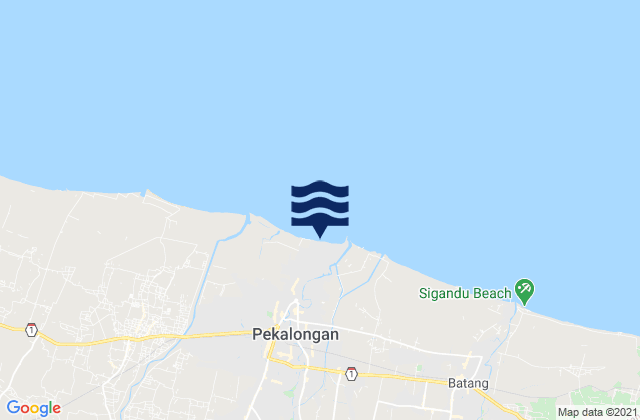 Kota Pekalongan, Indonesia tide times map