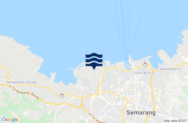 Kota Semarang, Indonesia tide times map