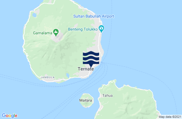 Kota Ternate, Indonesia tide times map