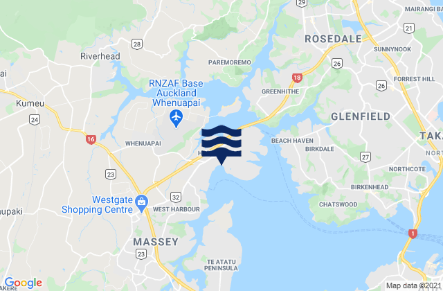 Kotukutuku Inlet, New Zealand tide times map