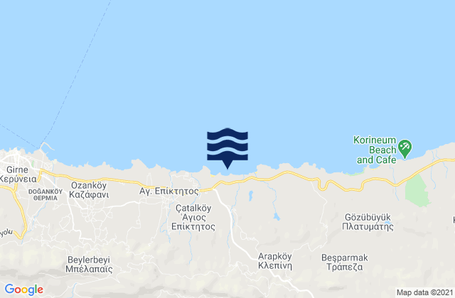 Koutsoventis, Cyprus tide times map