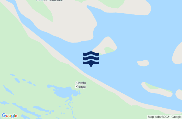 Kovda River entrance, Russia tide times map