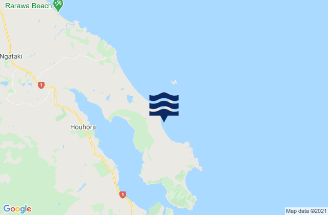 Kowhai Beach, New Zealand tide times map