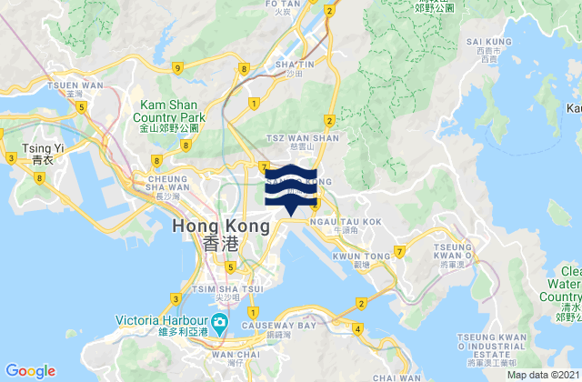 Kowloon City, Hong Kong tide times map