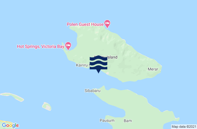 Kragur Village Kairiru Island, Papua New Guinea tide times map