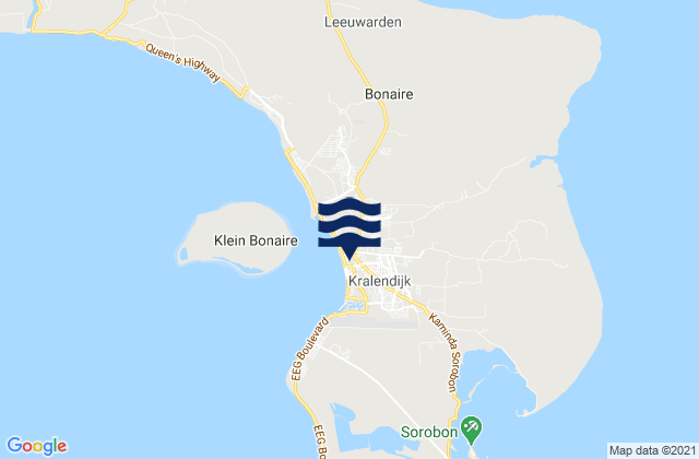 Kralendijk, Bonaire, Saint Eustatius and Saba  tide times map