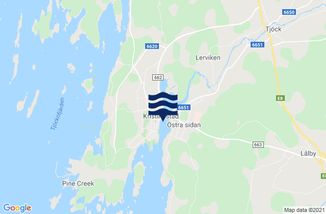 Kristinestad, Finland tide times map